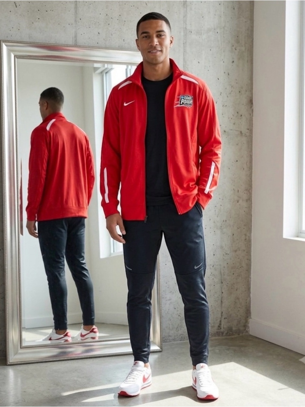 Nike red full-zip track jacket 2015 NCAA Final Four Indianapolis size XL.